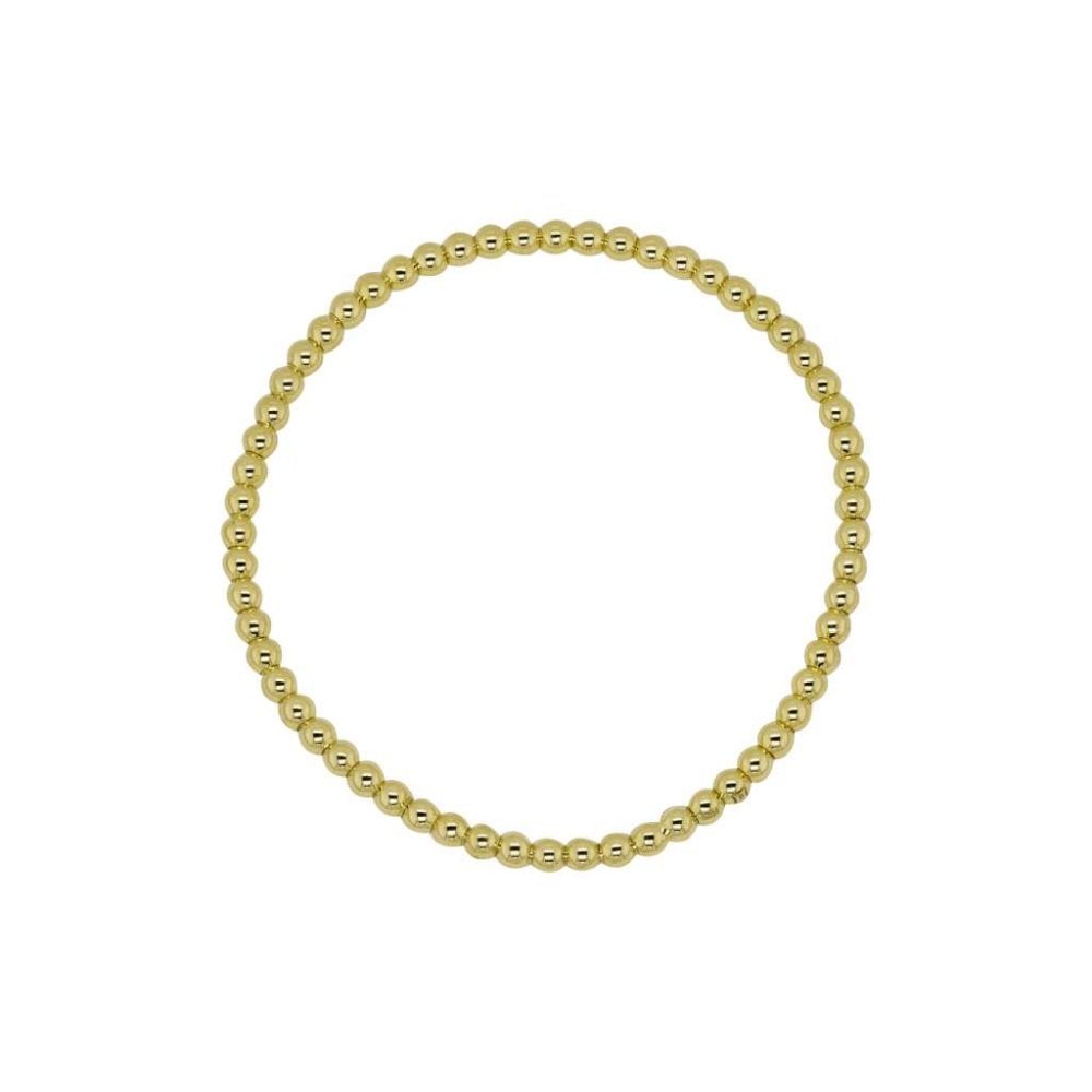 18ct Yellow Gold Ball Stretchy Bracelet