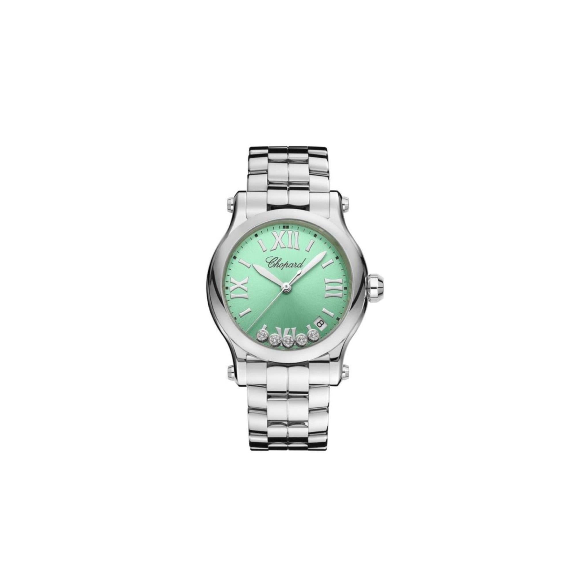 Happy Sport Green Dial Steel Bracelet 36mm