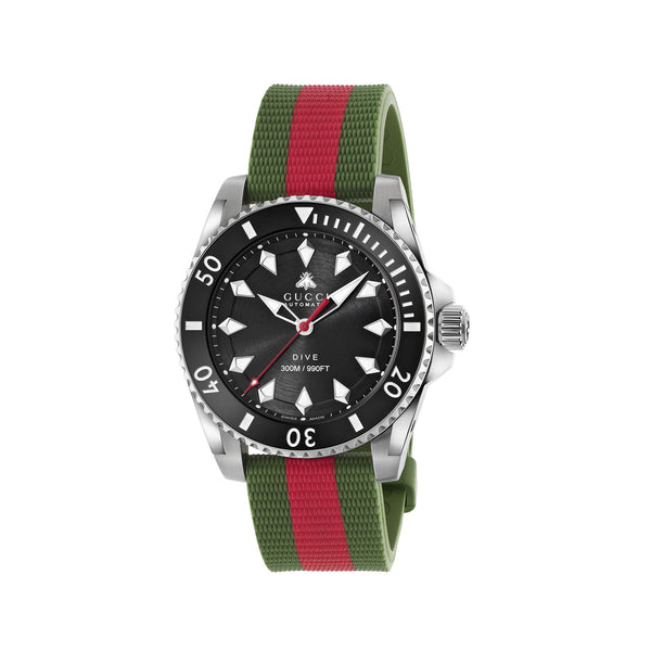 Gucci watch rubber on sale strap