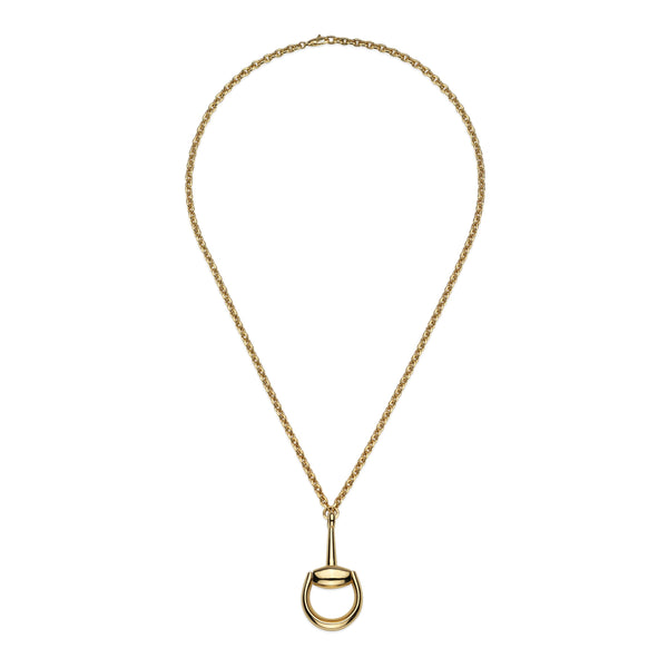 Gucci 18ct Yellow Gold Necklace with Maxi Horsebit Pendant