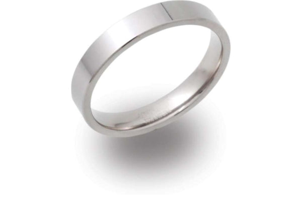 Titanium 4mm Flat Polished Ring