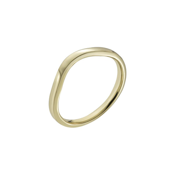 9ct Yellow Gold 2.5mm Shaped Wedding Band