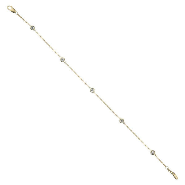 Finnies The Jewellers 9ct Yellow Gold Diamond Bracelet