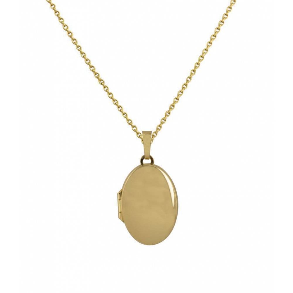 9ct Yellow Gold Plain Oval Family Locket.