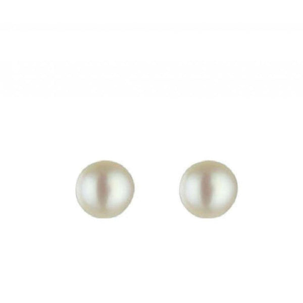 Finnies The Jewellers 9ct Yellow Gold White Freshwater Pearl Stud Earrings