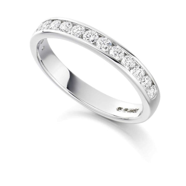 Finnies The Jewellers Platinum Diamond Wedding Ring 0.50ct