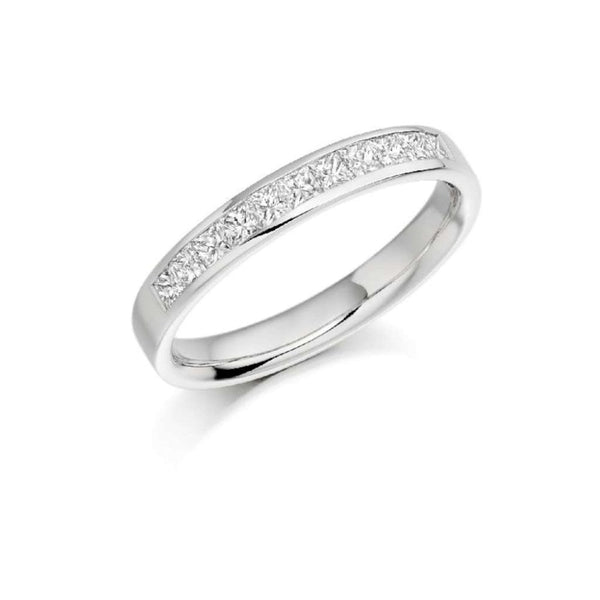 Finnies The Jewellers Platinum Eleven Stone Diamond Eternity Ring 0.50ct