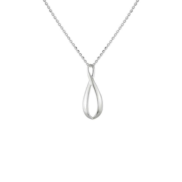 Finnies The Jewellers Sterling Silver Elongated Figure of 8 Pendant